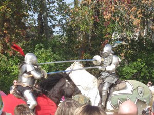 full armor joust at the Ohio Renaissance Festival