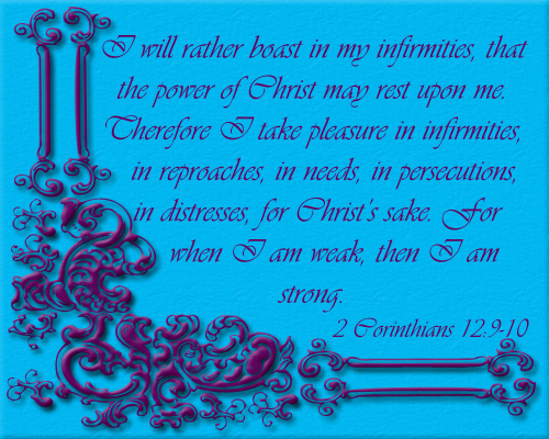 "When I Am Weak" a blog post by marissabaker.wordpress.com