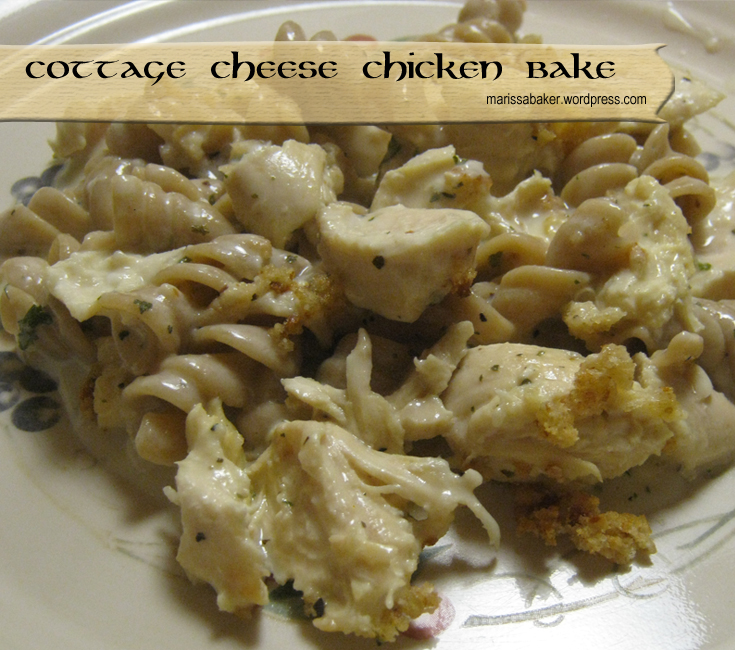 Cottage Cheese Chicken Bake recipe by marissabaker.wordpress.com