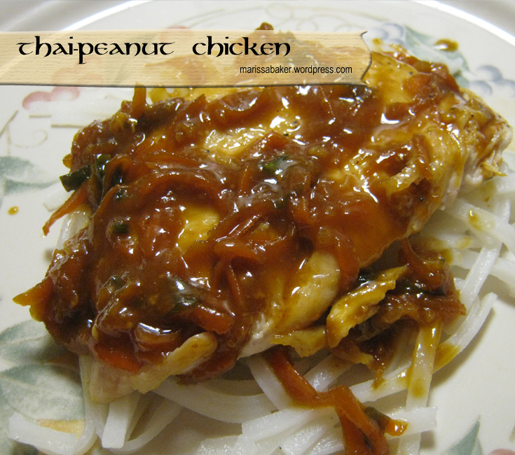Thai-Peanut Chicken receipe by marissabaker.wordpress.com