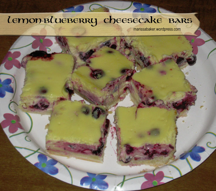 Lemon-Blueberry Cheesecake Bars | marissabaker.wordpress.com