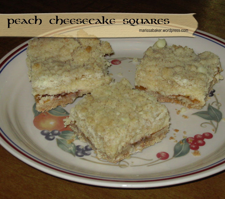 Peach Cheesecake Squares | marissabaker.wordpress.com