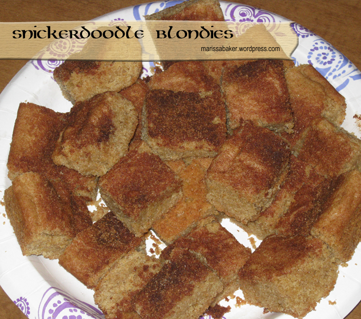 Snickerdoodle Blondies | marissabaker.wordpress.com