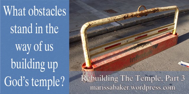 Obstacles To Temple Building | marissabaker.wordpress.com