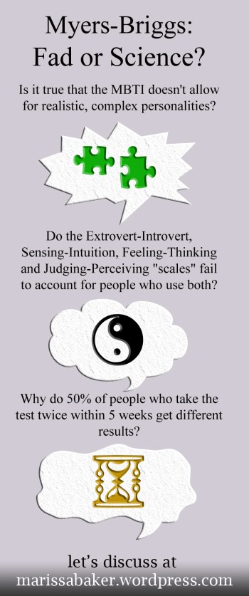 Myers-Briggs: Fad or Science? | marissabaker.wordpress.com