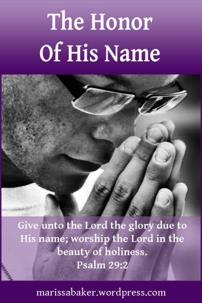 click to read article, "The Honor Of His Name" | marissabaker.wordpress.com
