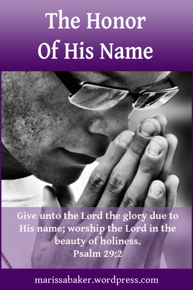 click to read article, "The Honor Of His Name" | marissabaker.wordpress.com