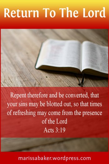 click to read article, "Return to The Lord" | marissabaker.wordpress.com