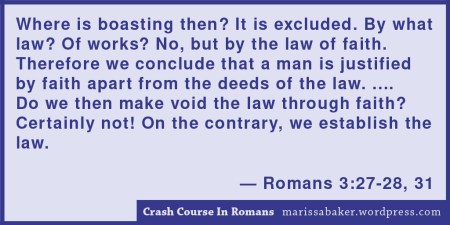 click to read article, "Crash Course In Romans" | marissabaker.wordpress.com