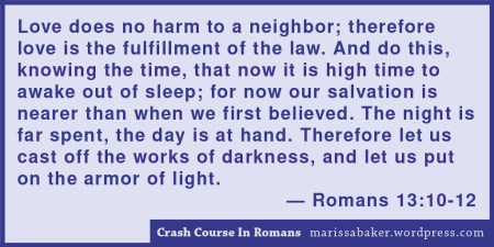 click to read article, "Crash Course In Romans" | marissabaker.wordpress.com