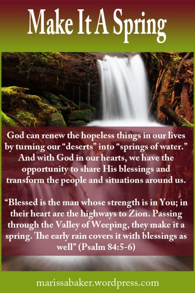 click to read article, "Make It A Spring" | marissabaker.wordpress.com