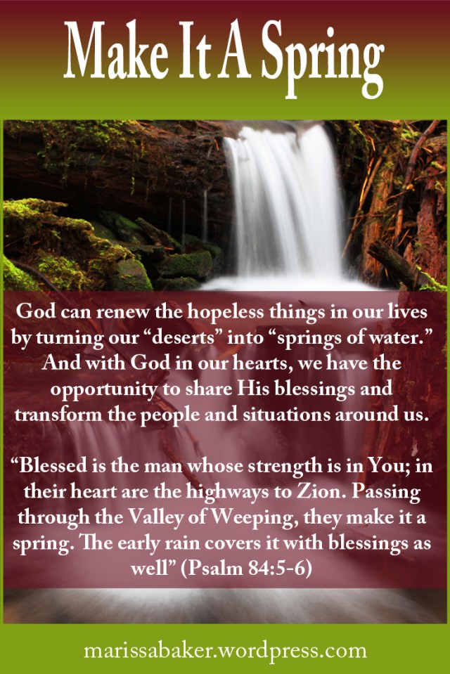 click to read article, "Make It A Spring" | marissabaker.wordpress.com