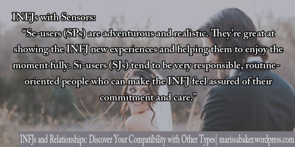 INFJs and Relationships: Discover Your Compatibility with Other Types. Guest post by Susan Storm at marissabaker.wordpress.com
