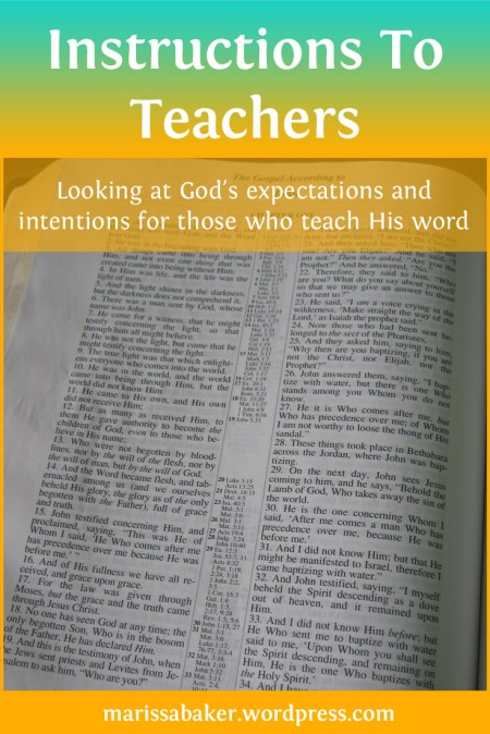 Instructions To Teachers | marissabaker.wordpress.com