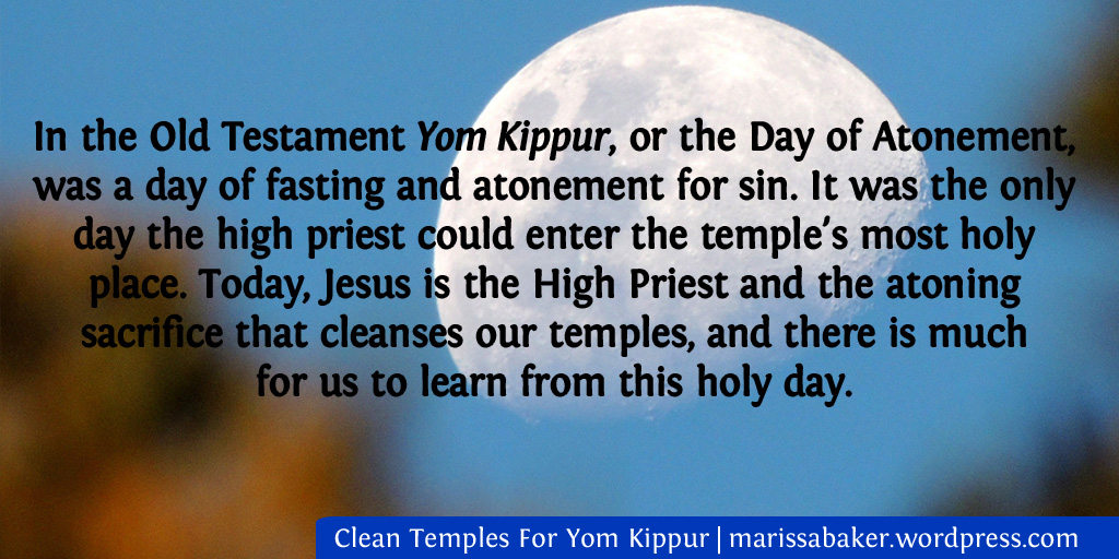 Clean Temples For Yom Kippur | marissabaker.wordpress.com