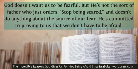 The Incredible Reasons God Gives Us For Not Being Afraid Looking At Scriptural Mission Statements For People Following Jesus | marissabaker.wordpress.com