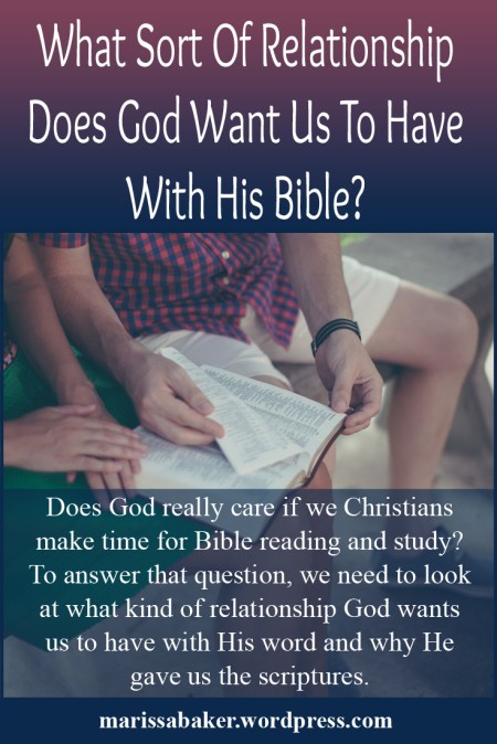 What Sort Of Relationship Does God Want Us To Have With His Bible? | marissabaker.wordpress.com