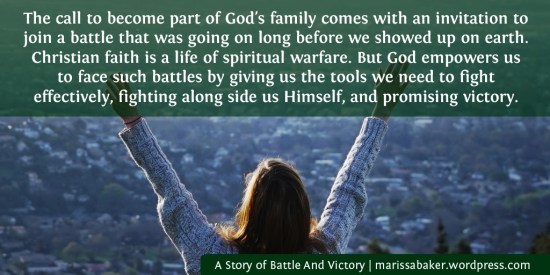 A Story of Battle And Victory | marissabaker.wordpress.com