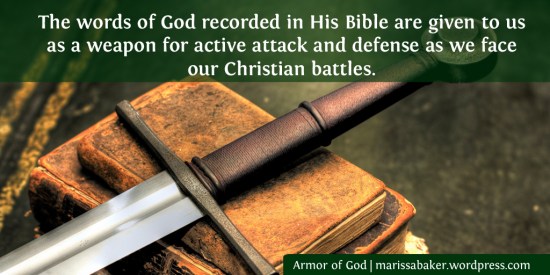 Sword Of The Spirit | marissabaker.wordpress.com