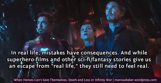When Heroes Can't Save Themselves: Death and Loss in Infinity War | marissabaker.wordpress.com
