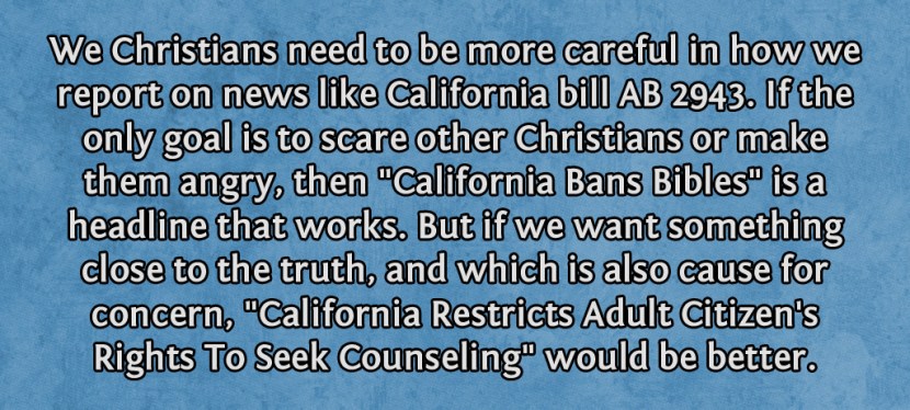 Christian Reporting Would Work Better If We Actually Talked About Facts, Not Just Fear