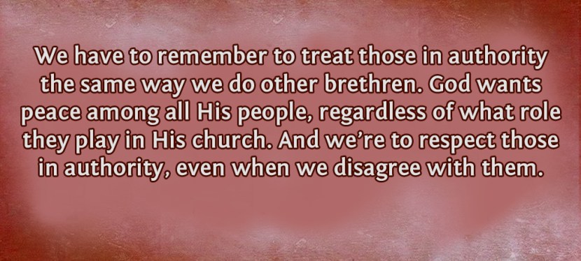 Being Under Authority In The&nbsp;Church