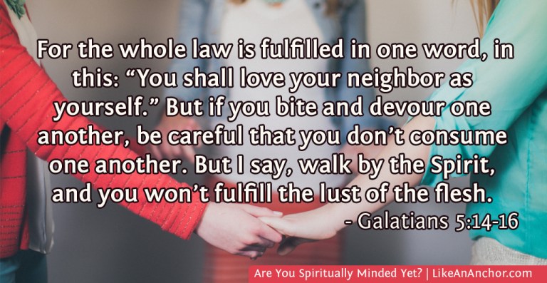 Are You Spiritually Minded Yet? | LikeAnAnchor.com