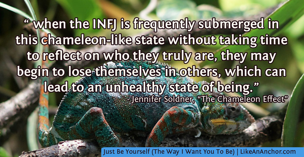 Just Be Yourself (The Way I Want You To Be) | LikeAnAnchor.com