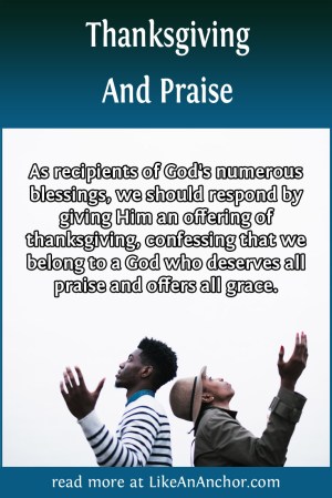 Thanksgiving and Praise | LikeAnAnchor.com