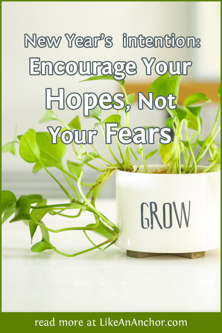 Encourage Your Hopes, Not Your Fears | LikeAnAnchor.com
