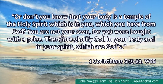 Little Nudges From The Holy Spirit | LikeAnAnchor.com