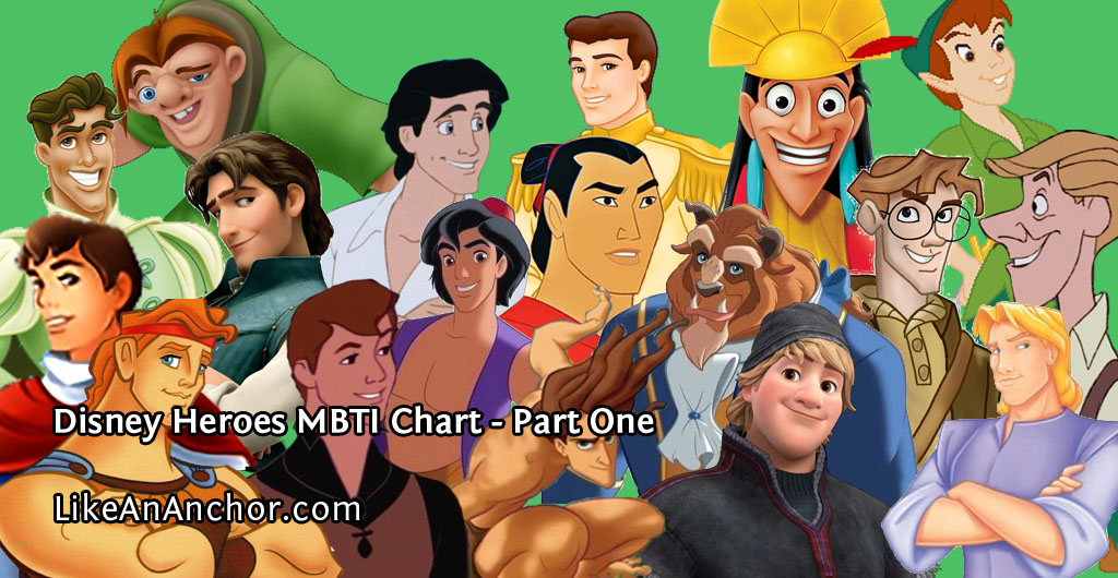 Disney Heroes MBTI Chart - Part One | LikeAnAnchor.com
