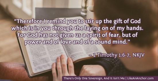 There's Only One Sovereign, And It Isn't Me | LikeAnAnchor.com