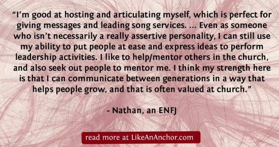 I Have Become All Things To All People: ENFJ Christians | LikeAnAnchor.com