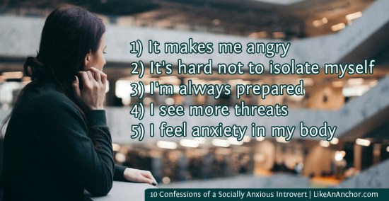 10 Confessions of a Socially Anxious Introvert | LikeAnAnchor.com