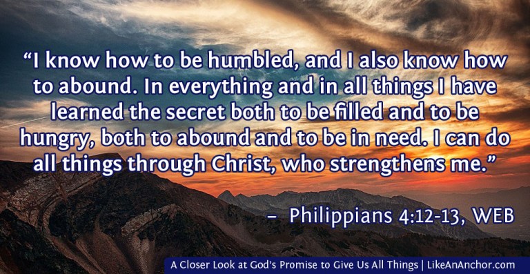 A Closer Look at God's Promise to Give Us All Things | LikeAnAnchor.com