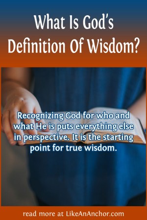 What Is God's Definition Of Wisdom? | LikeAnAnchor.com