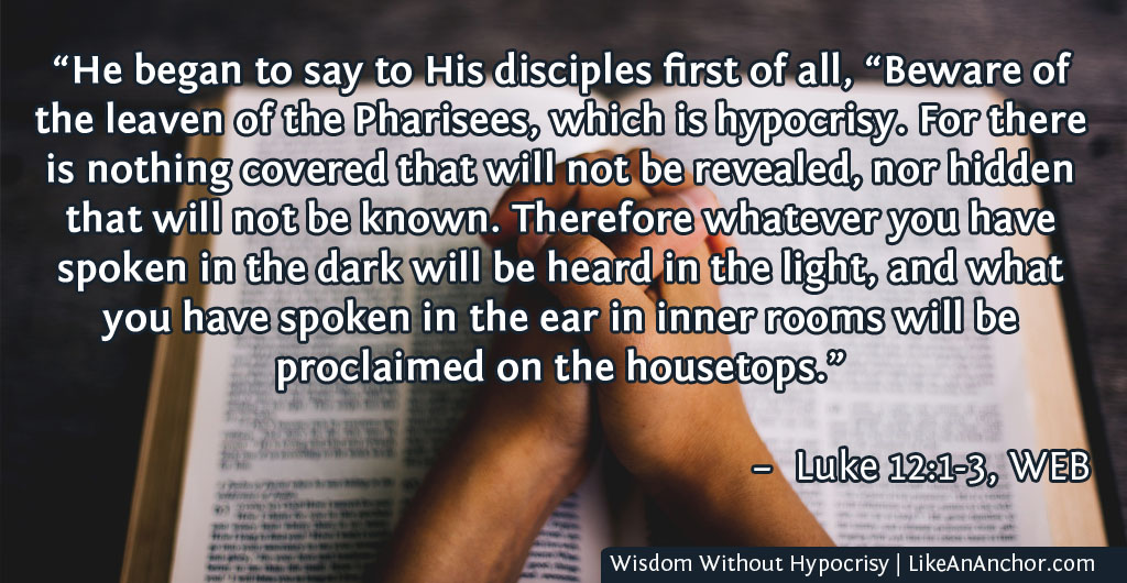Wisdom Without Hypocrisy | LikeAnAnchor.com
