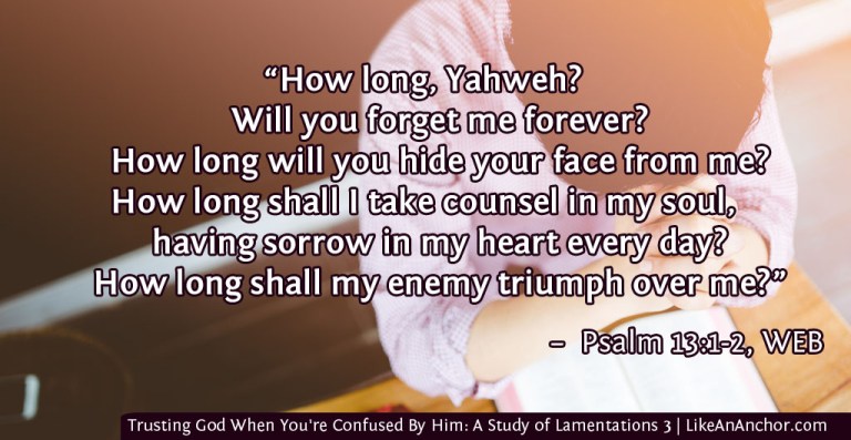 Trusting God When You're Confused By Him: A Study of Lamentations 3 | LikeAnAnchor.com