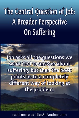 The Central Question of Job: A Broader Perspective On Suffering | LikeAnAnchor.com