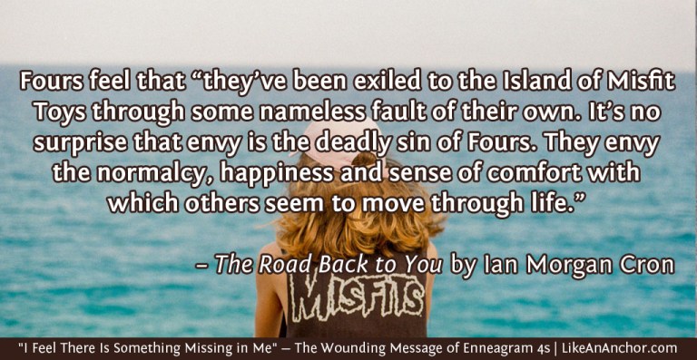 "I Feel There Is Something Missing in Me" — The Wounding Message of Enneagram 4s | LikeAnAnchor.com