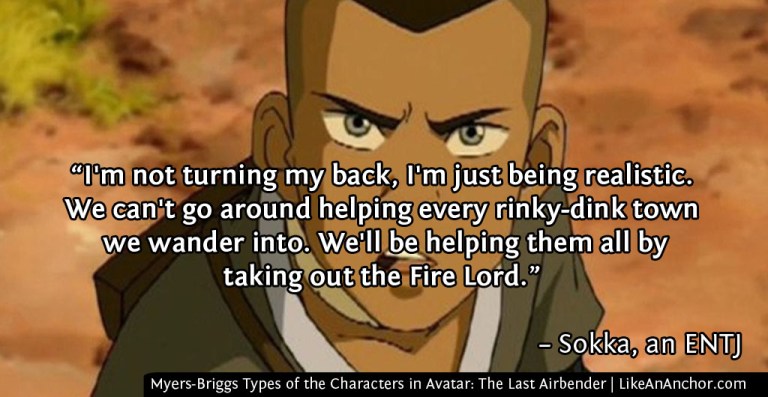 Myers-Briggs Types of the Characters in Avatar: The Last Airbender | LikeAnAnchor.com