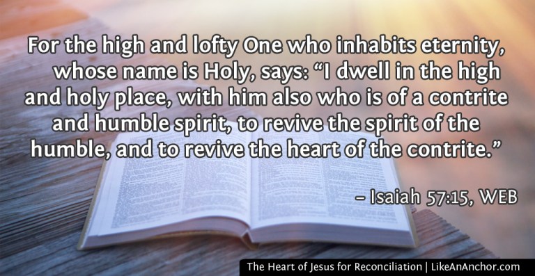 The Heart of Jesus for Reconciliation | LikeAnAnchor.com