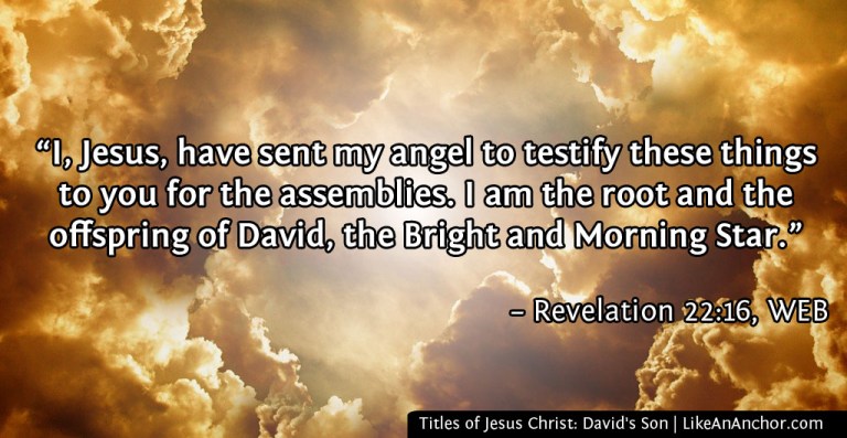 Titles of Jesus Christ: David's Son | LikeAnAnchor.com
