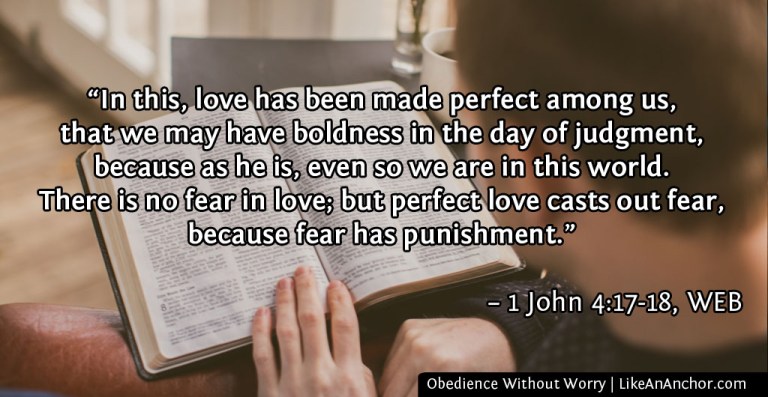 Obedience Without Worry | LikeAnAnchor.com