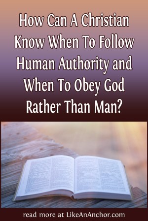 How Can A Christian Know When To Follow Human Authority? | LikeAnAnchor.com