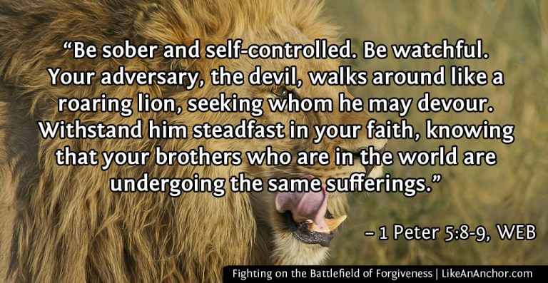 Fighting on the Battlefield of Forgiveness | LikeAnAnchor.com