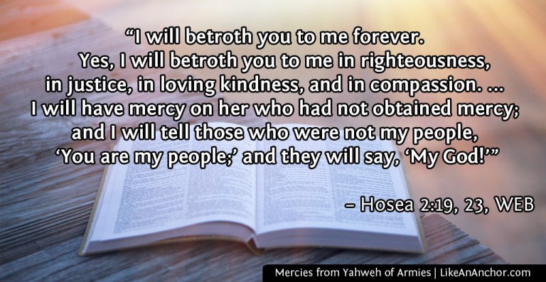 Mercies from Yahweh of Armies | LikeAnAnchor.com
