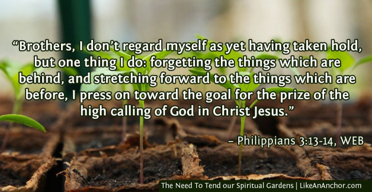 The Need To Tend our Spiritual Gardens | LikeAnAnchor.com