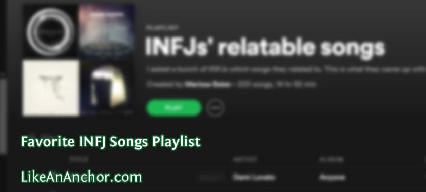 Favorite INFJ Songs Playlist